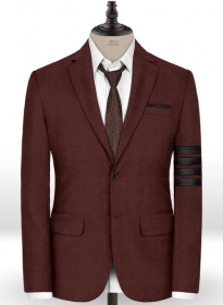 Napolean Melange Wine Wool Black Bar Jacket