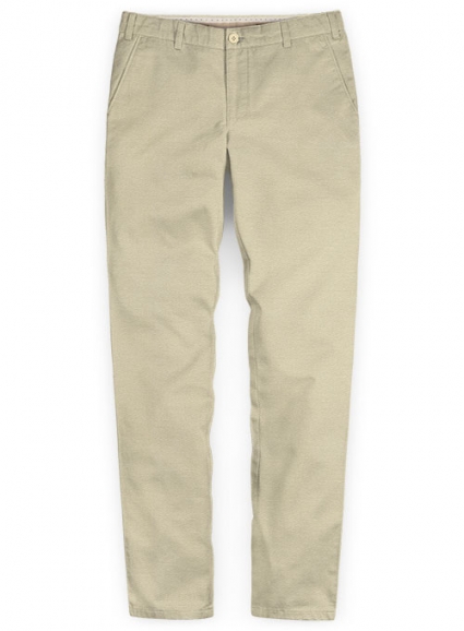 Beige Peach Finish Chinos