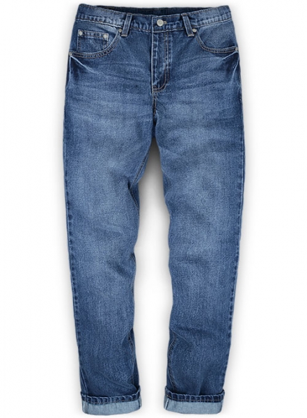 The Blue Stone Wash Whisker Jeans