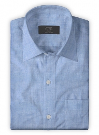 Giza Royal Blue Cotton Shirt- Full Sleeves