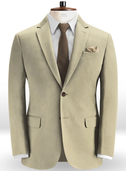 Beige Peach Finish Chino Jacket