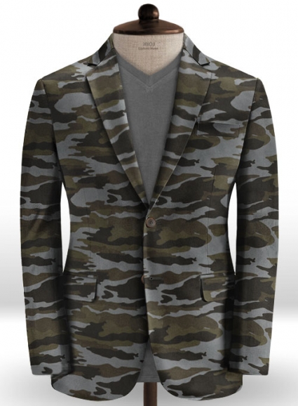 Gray Stretch Camo Jacket