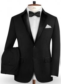 Napolean Black Wool Tuxedo Suit