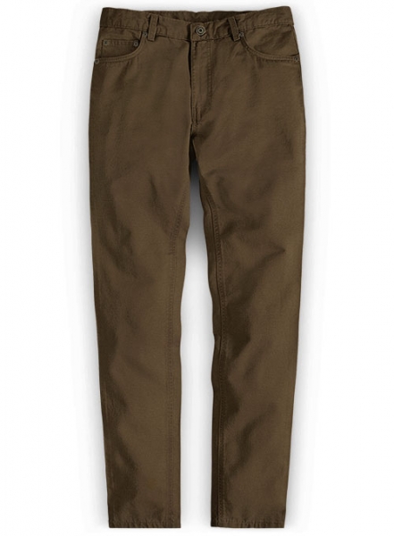 Stretch Summer Weight Brown Chino Jeans