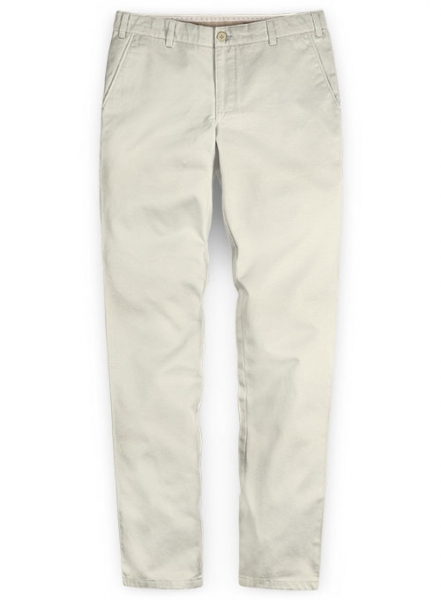 Light Beige Stretch Chino Pants