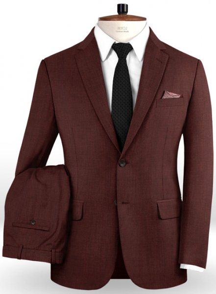 Napolean Melange Wine Wool Suit