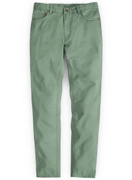 Stretch Summer Weight Spring Green Chino Jeans