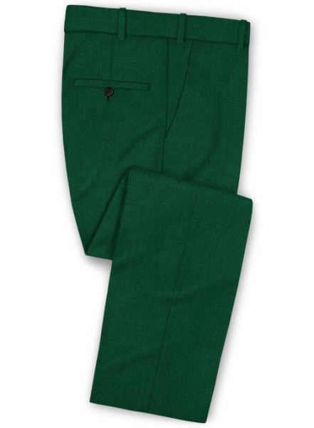 Scabal Oslo Green Wool Pants