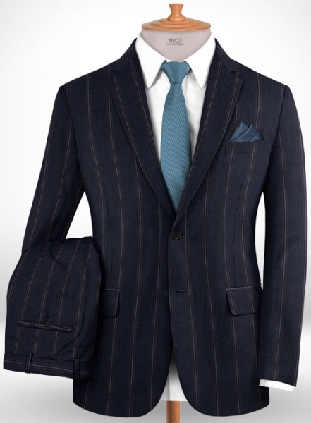Napolean Filona Blue Wool Suit