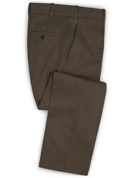 Dark Brown Stretch Chino Pants