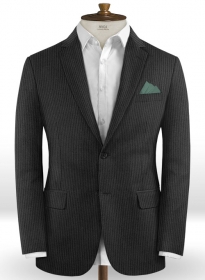 Napolean Mini Stripe Charcoal Wool Jacket