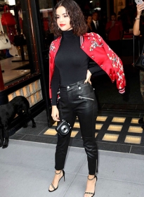 Selena Gomez Leather Pants #2