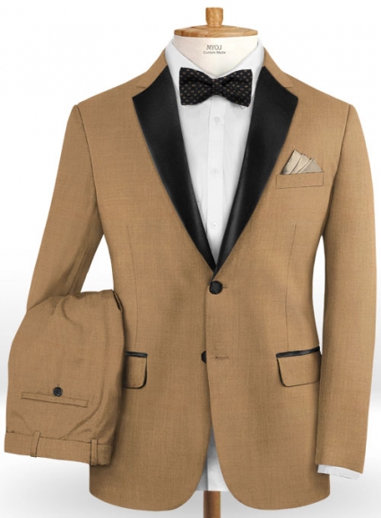 Napolean Tan Wool Tuxedo Suit