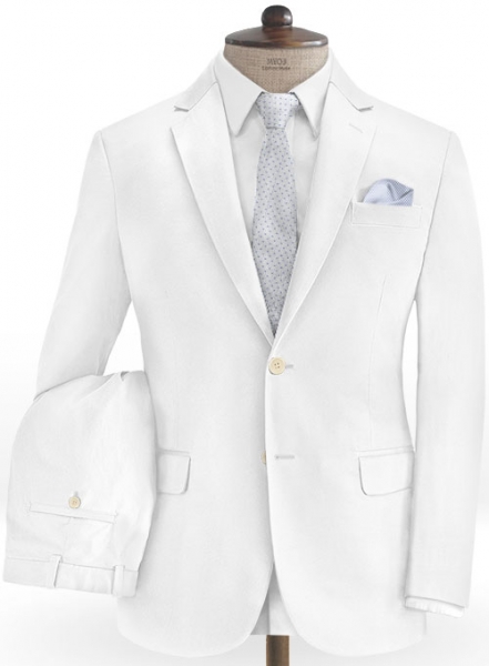 White Stretch Chino Suit