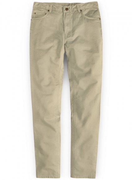 Light Khaki Stretch Chino Jeans