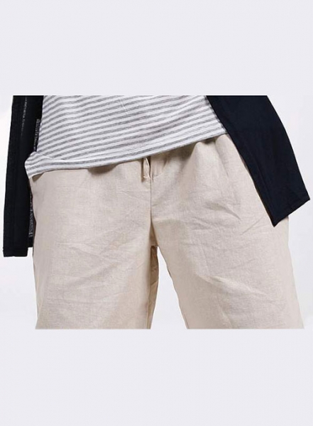 Pure Linen Drawstring Shorts