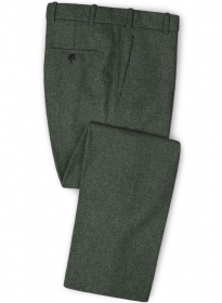 Rope Weave Green Tweed Pants