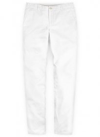 White Stretch Chino Pants