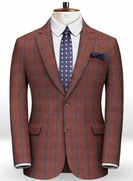 Napolean Tartan Wine Wool Jacket