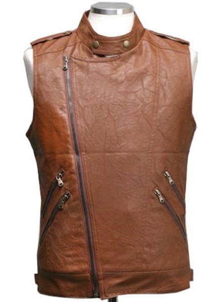 Leather Biker Vest # 313