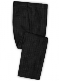 Italian Linen Black Box Pants