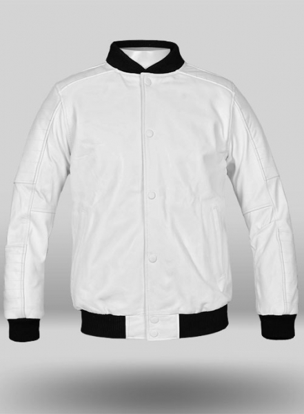 White Leather Jacket # 642