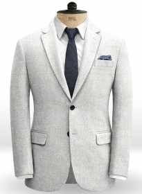 Rope Weave Light Gray Tweed Jacket