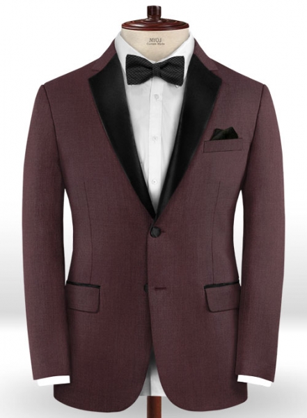 Napolean Wine Wool Tuxedo Jacket