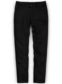 Heavy Knit Black Stretch Chino Jeans