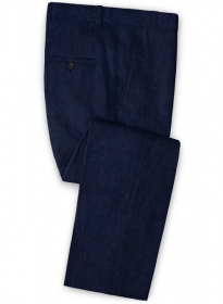 Solbiati Dark Blue Linen Pants