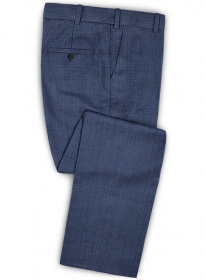 Napolean Sharkskin Slate Blue Wool Pants