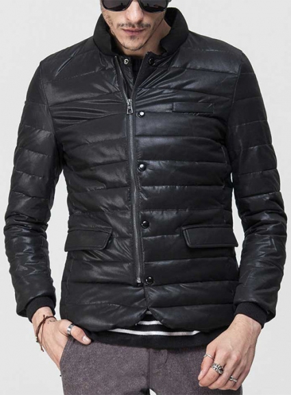 Retro Quilted Leather Jacket # 628