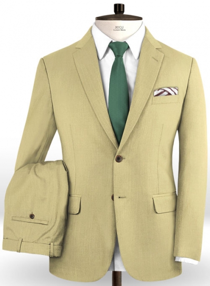 Scabal Pearl Khaki Wool Suit