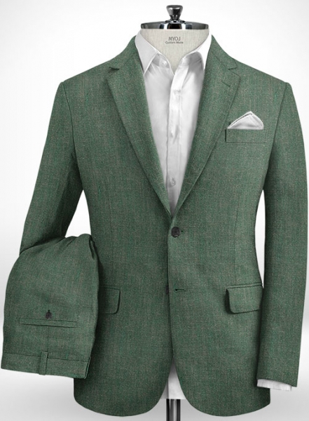 Italian Linen Melange Green Suit