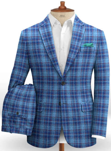 Harris Tweed Tartan Blue Suit