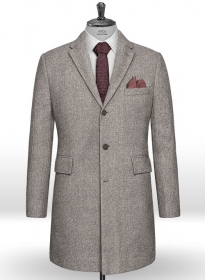 Light Weight Brown Tweed Overcoat