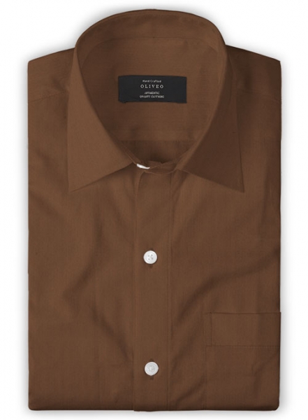 Giza Rust Cotton Shirt- Full Sleeves