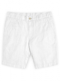 Safari Ivory Cotton Linen Shorts