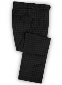 Napolean Mono Black Checks Wool Pants