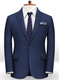 Birdseye Wool Royal Blue Jacket