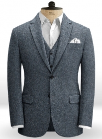 Arc Blue Herringbone Flecks Donegal Tweed Jacket