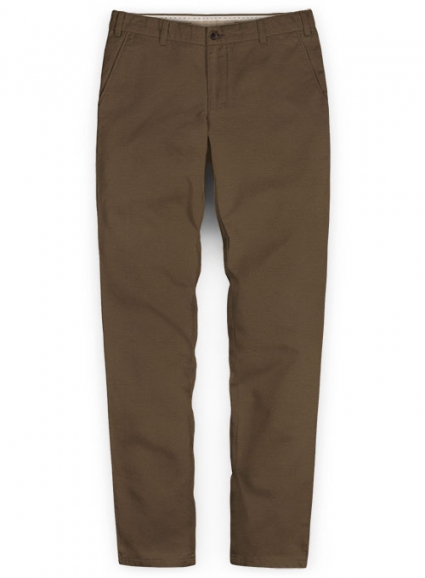 Stretch Summer Weight Brown Chino Pants