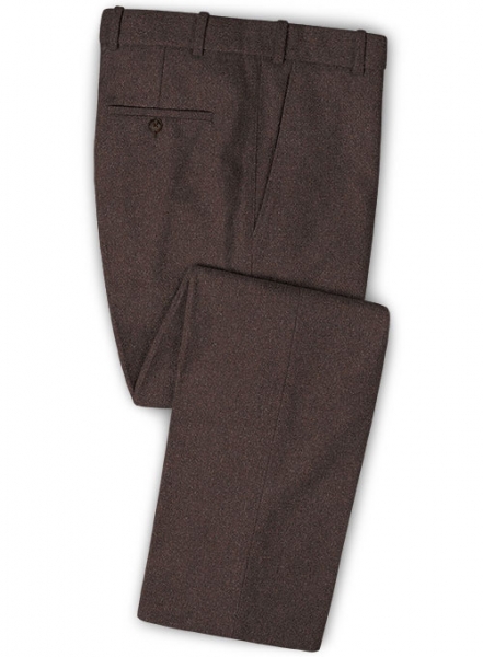 Brown Heavy Tweed Pants