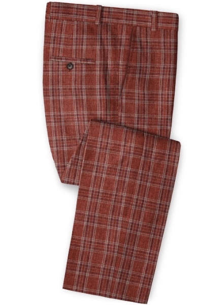 Solbiati Wine Square Linen Pants