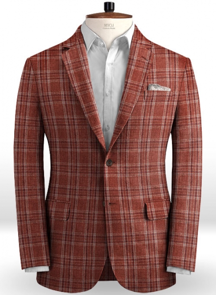 Solbiati Wine Square Linen Jacket