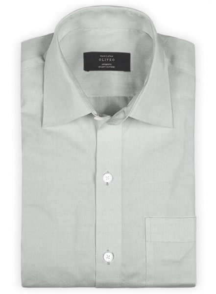 Giza Silver Gray Cotton Shirt- Full Sleeves