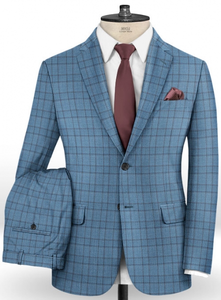 Napolean Corro Blue Wool Suit