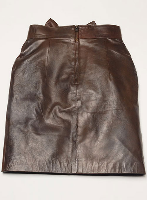 Bow Babe Leather Skirt - Click Image to Close