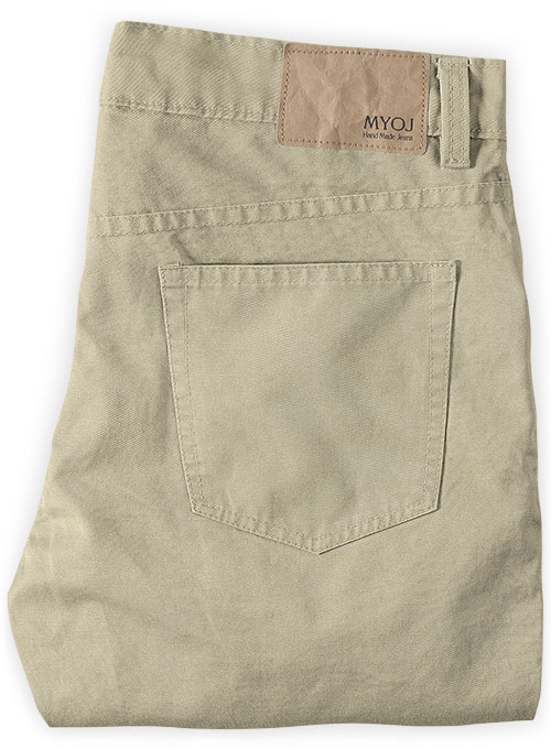 Beige Peach Finish Chino Jeans - Click Image to Close