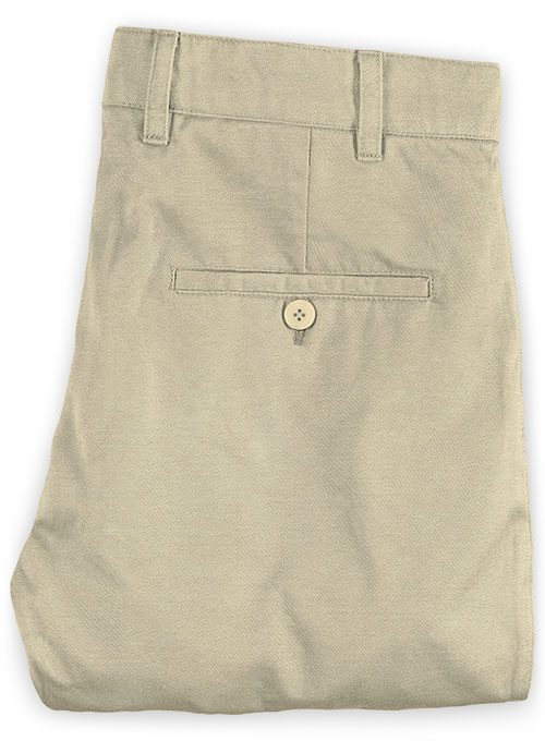 Beige Peach Finish Chinos - Click Image to Close
